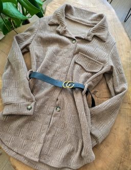 Koszula beżowa z paskiem